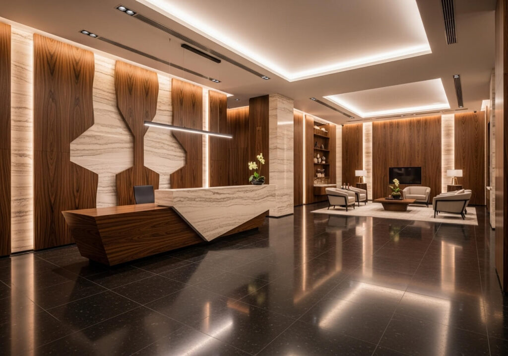 Elegance in Reception and Design Integration فخامة الاستقبال وتكامل التصميم الأولى أعمال