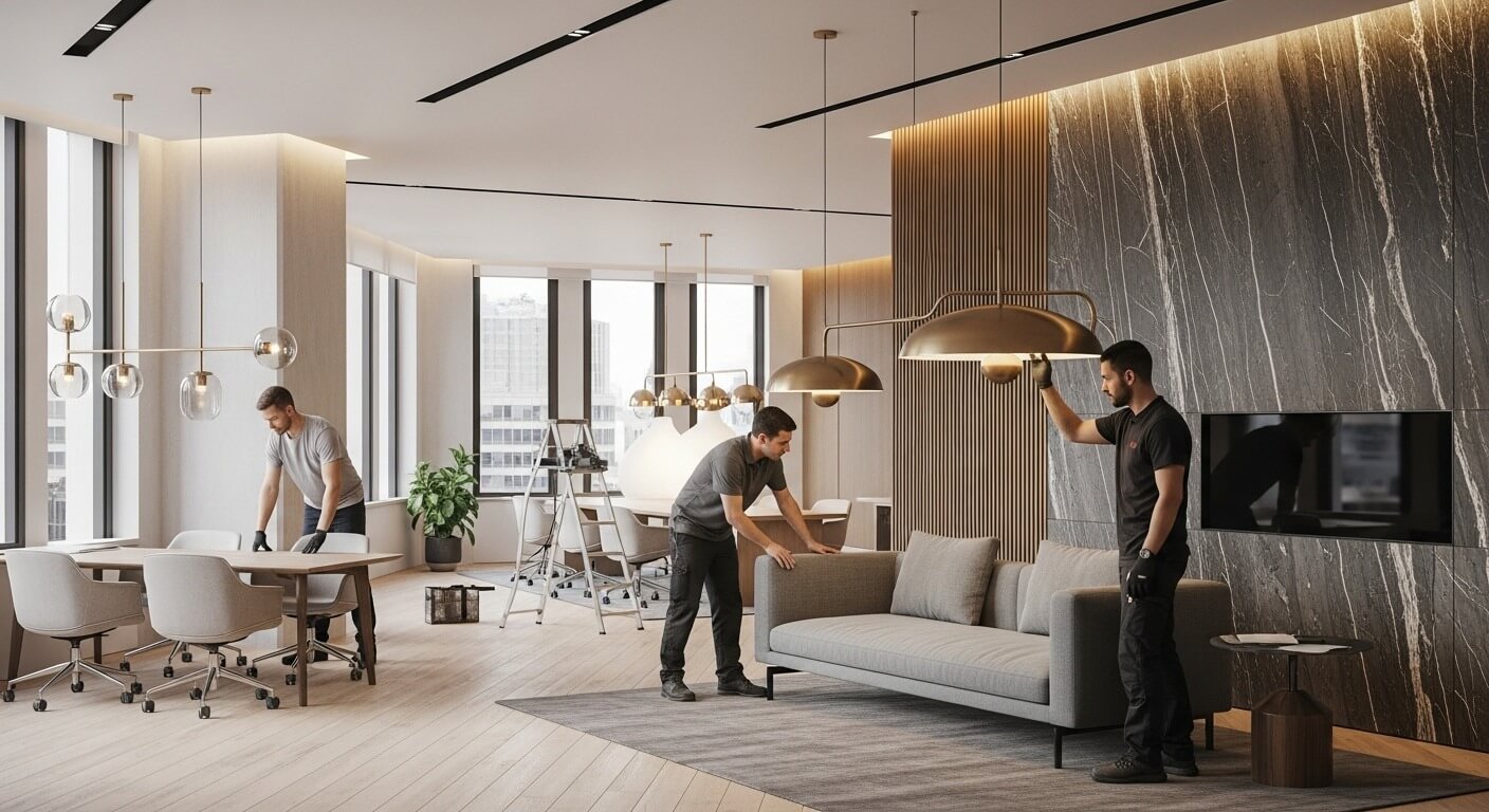 Replacing old fixtures - الأولى أعمال