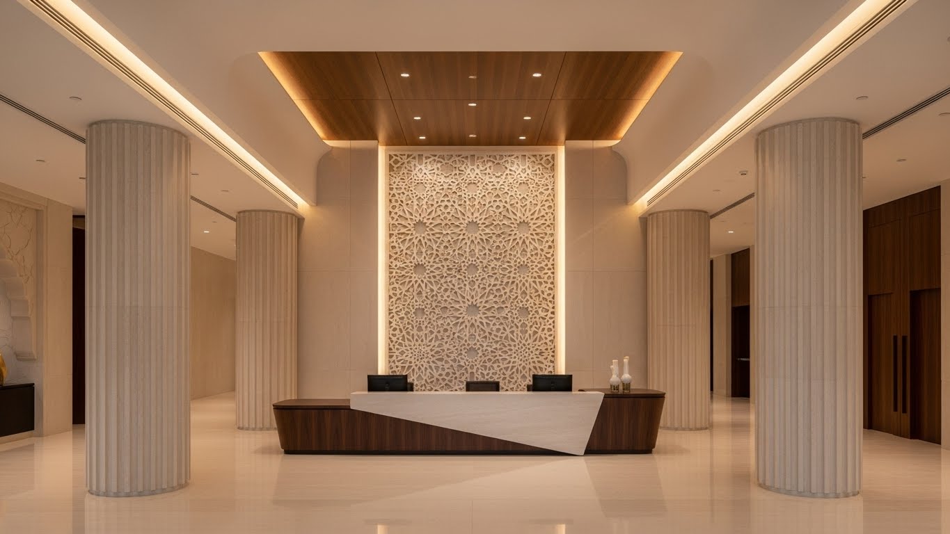 Reception counters كاونترات الاستقبال الأولى أعمال